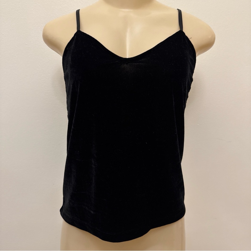 PajamaGram Velvet Velour Tank Top Black Witchy Whimsygoth Club Party Medium
